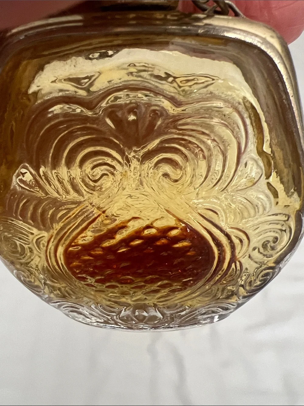 Vintage Avon purse decanter some scratches on gold GVC